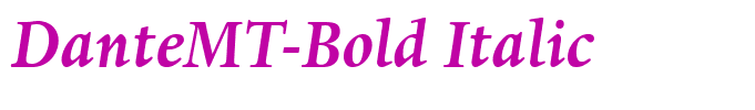 DanteMT-Bold Italic